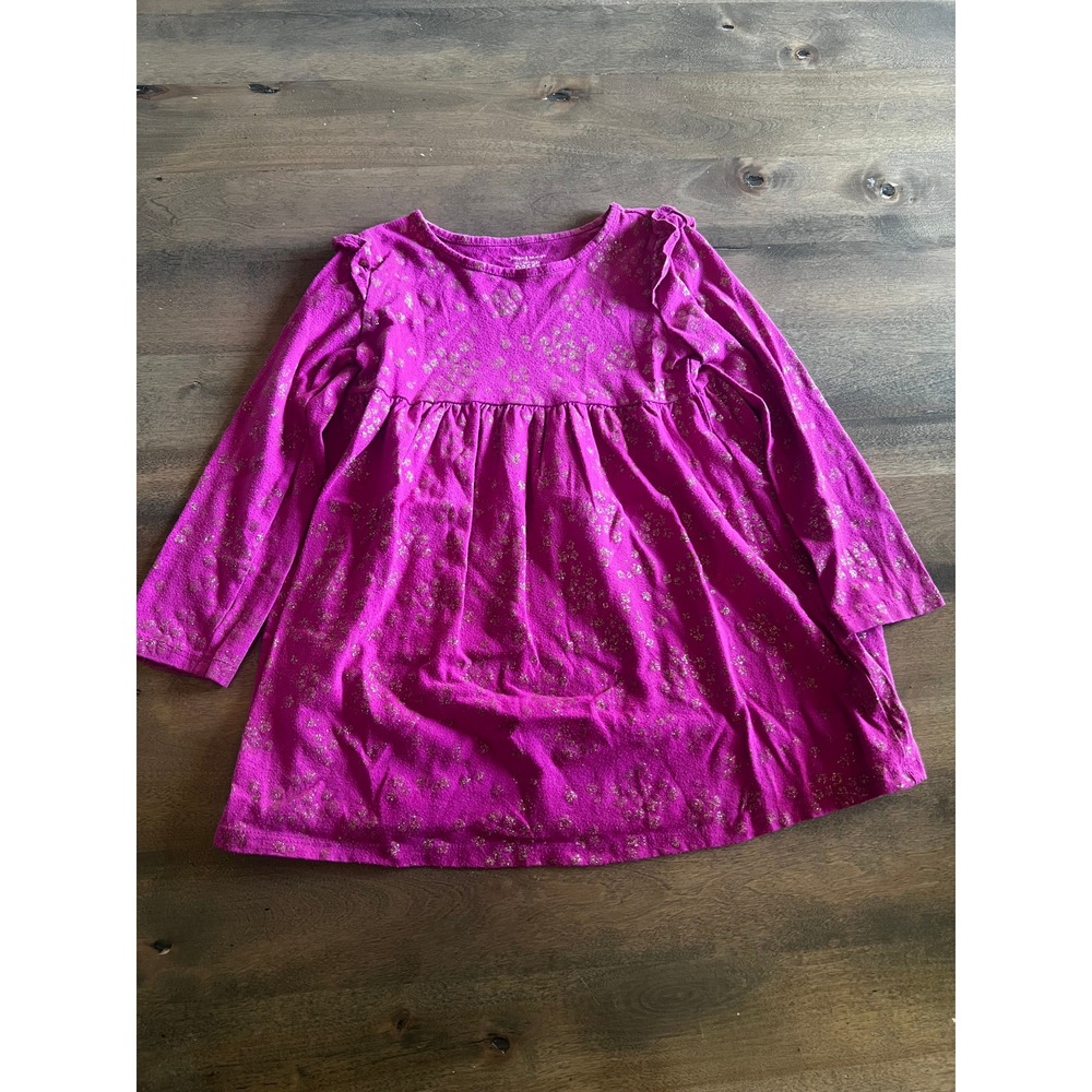 Jumping Beans Girls Pink & Gold Floral Dress Size 4T